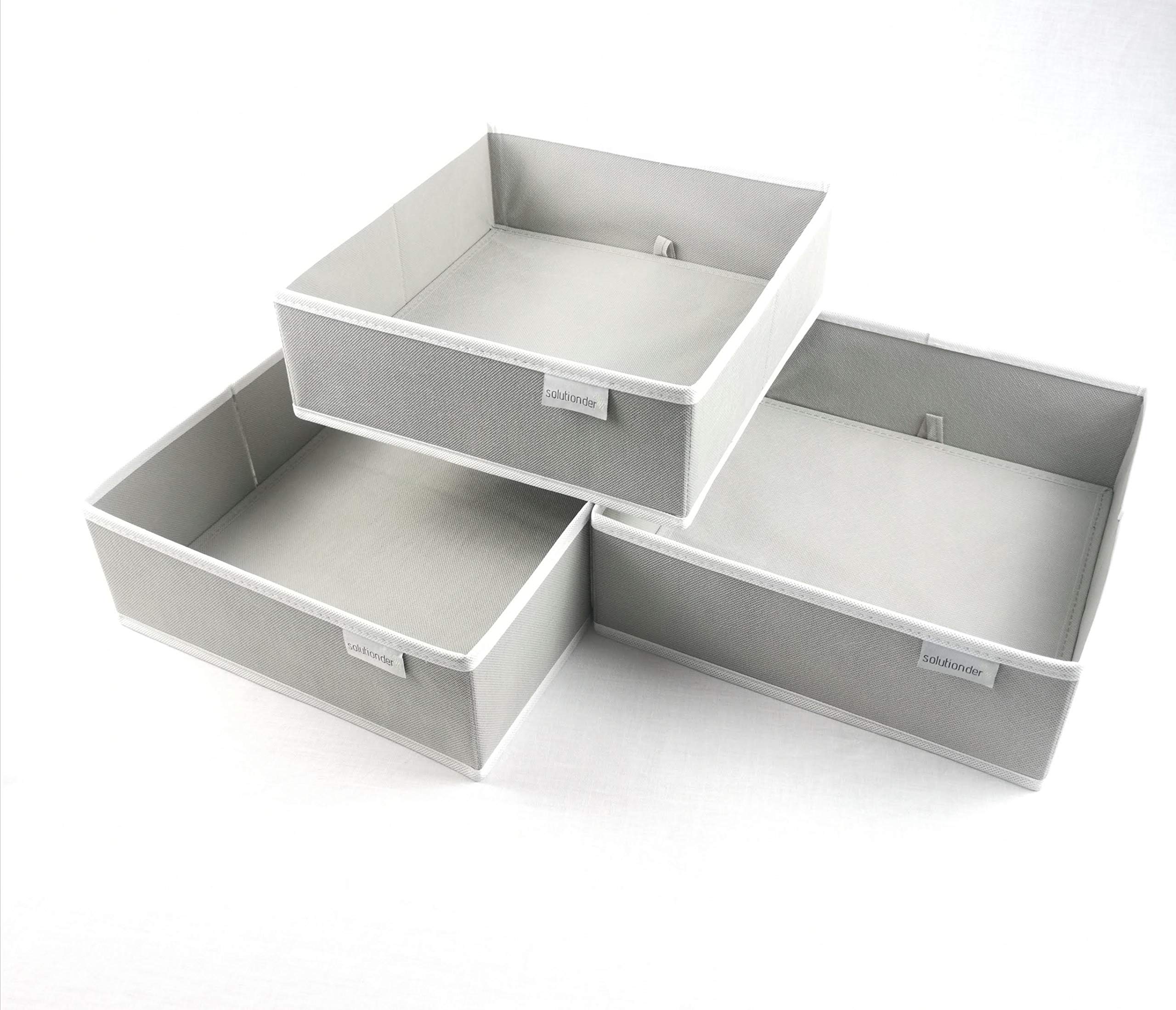 12 pcs Drawer Organiser Divider UK Grey Large Drawer Divider Clothes