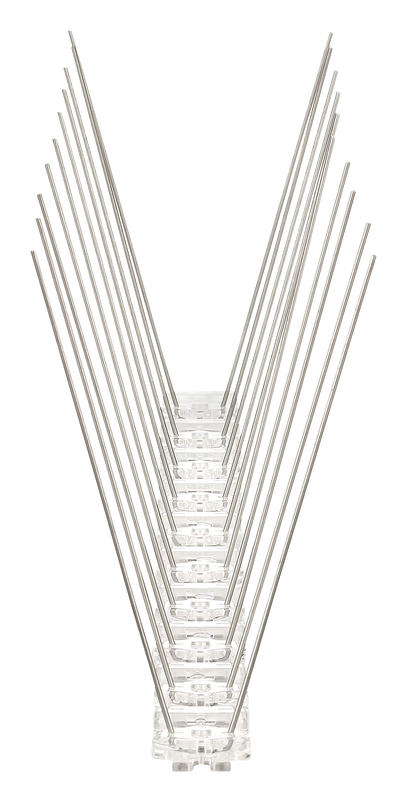 Taubenabwehr Spikes 2-reihig Edelstahl, 15 Meter (30x50 cm) | Mit Kunststoffleiste, Effektive Vogelabwehr & Vogelschutz, Für Balkon, Fensterbank, Dach, Zaun, Wetterfest, Montagefreundlich
