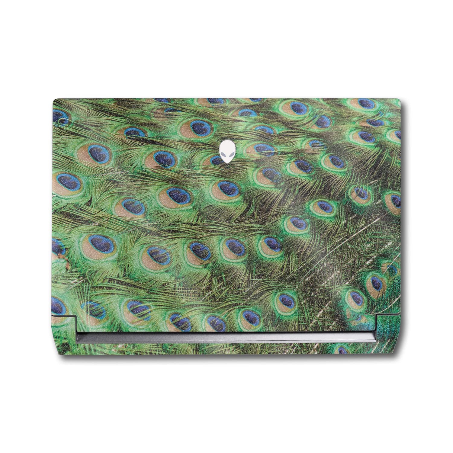 MightySkins Glossy Glitter Skin Compatible With Alienware M17 R5 (2022) Full Wrap Kit - Peacock Pattern | Protective Durable High-Gloss Glitter Finish | Easy To Apply & Change Styles | Made in the USA