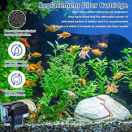 Miniatura 4 de Preboun 24 cartuchos de filtro para acuario compatibles con AquaTech EZ Change #3 Cartucho de filtro de tanque de peces compatible con AquaTech