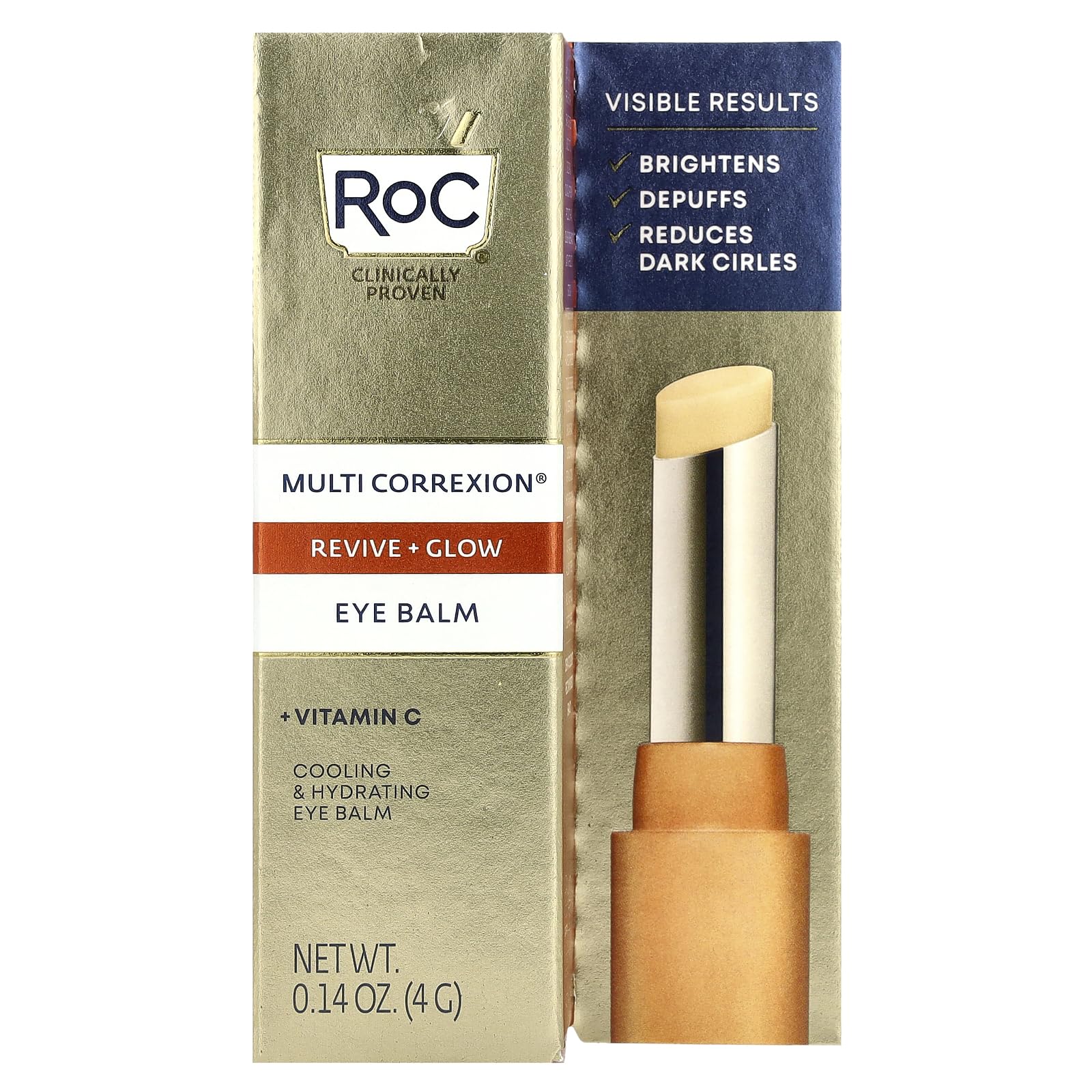 RoC Multi Correxion Revive & Glow Eye Balm with Vitamin C, 0.14 oz