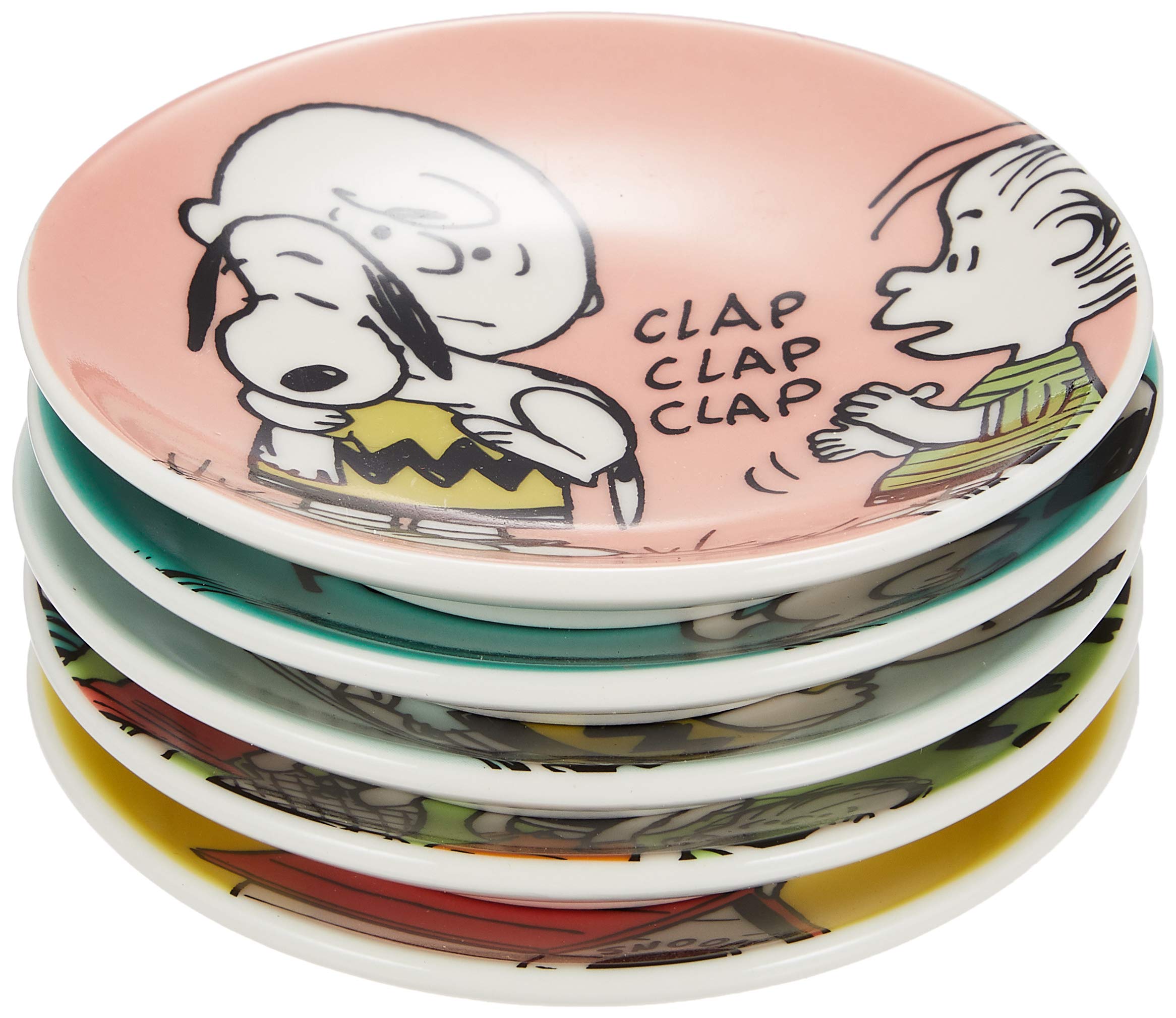 Amazon｜「 PEANUTS(ピーナッツ) 」 スヌーピー 豆皿 5枚セット SN620
