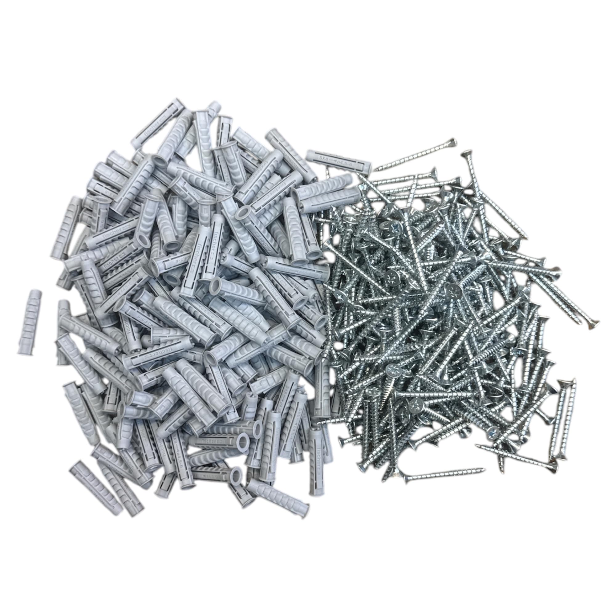 1000 Tasselli SX Fischer mm8 con 1000 Viti 5x50 zincate