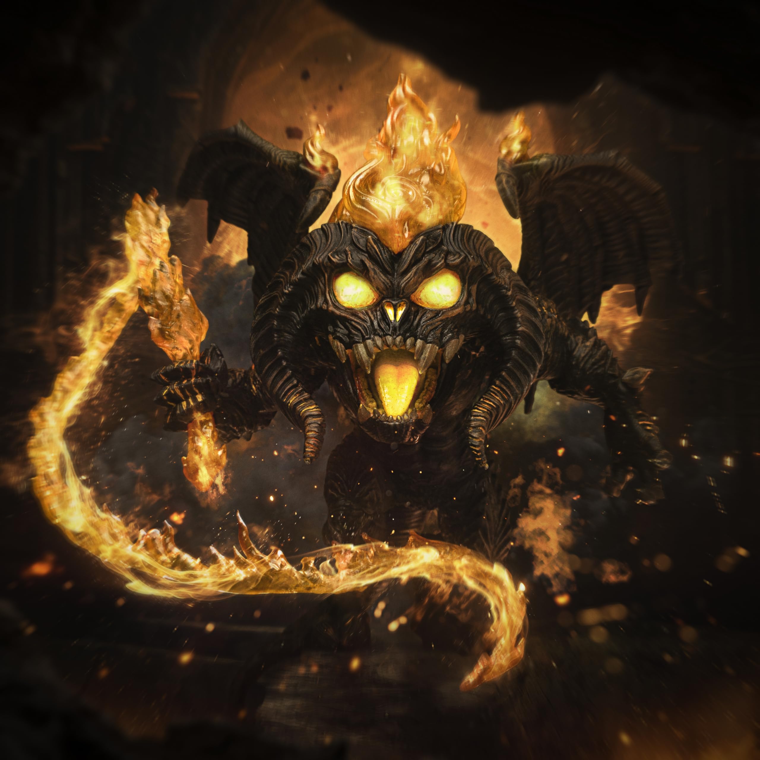 Iron Studios Statua da collezione Balrog Il Signore degli Anelli Minico Polystone Resina 17,3 cm