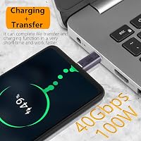 GELRHONR USB-C adapter 40Gbps USB4.0 Thunderbolt 4/3 100W töltés 8K videó 2db 2