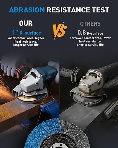 Miniatura 4 de S SATC 20 discos de aleta 4 12 para amoladora angular 406080120 disco de aleta de alta densidad tipo bisel amoladora angular disco abrasivo disco de