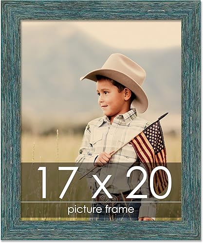 Poster Palooza Marco de madera envejecida de 17 x 20 pulgadas con plexiglás acrílico UV, parte trasera de tablero de espuma y accesorios incluidos