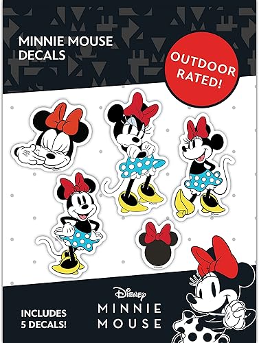 Miniatura 10 de Disney Classic Mickey & Minnie Mouse - Juego de 15 calcomanías de Mickey y Minnie Mouse para niños y adultos, calcomanías de vinilo para laptop,