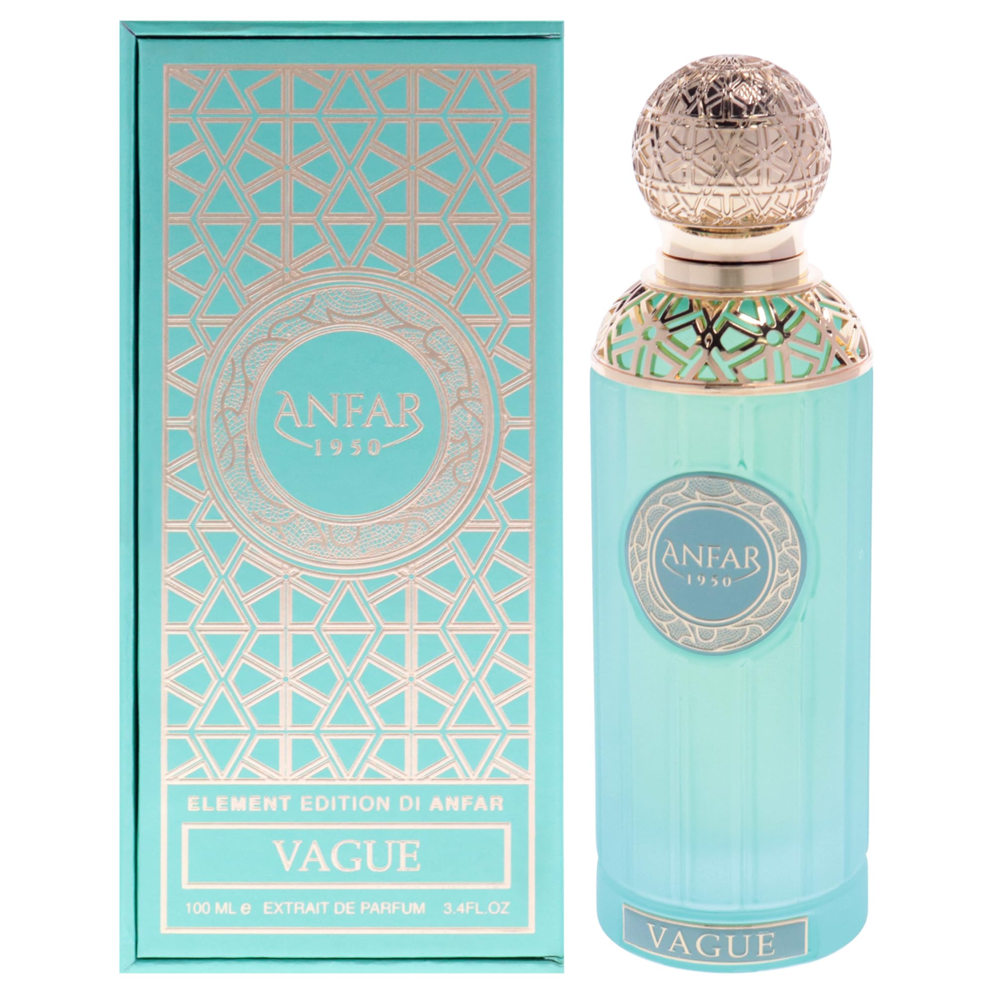 Anfar Unisex Green 1950 Vague 100Ml Extrait Parfum Elements Collection In
