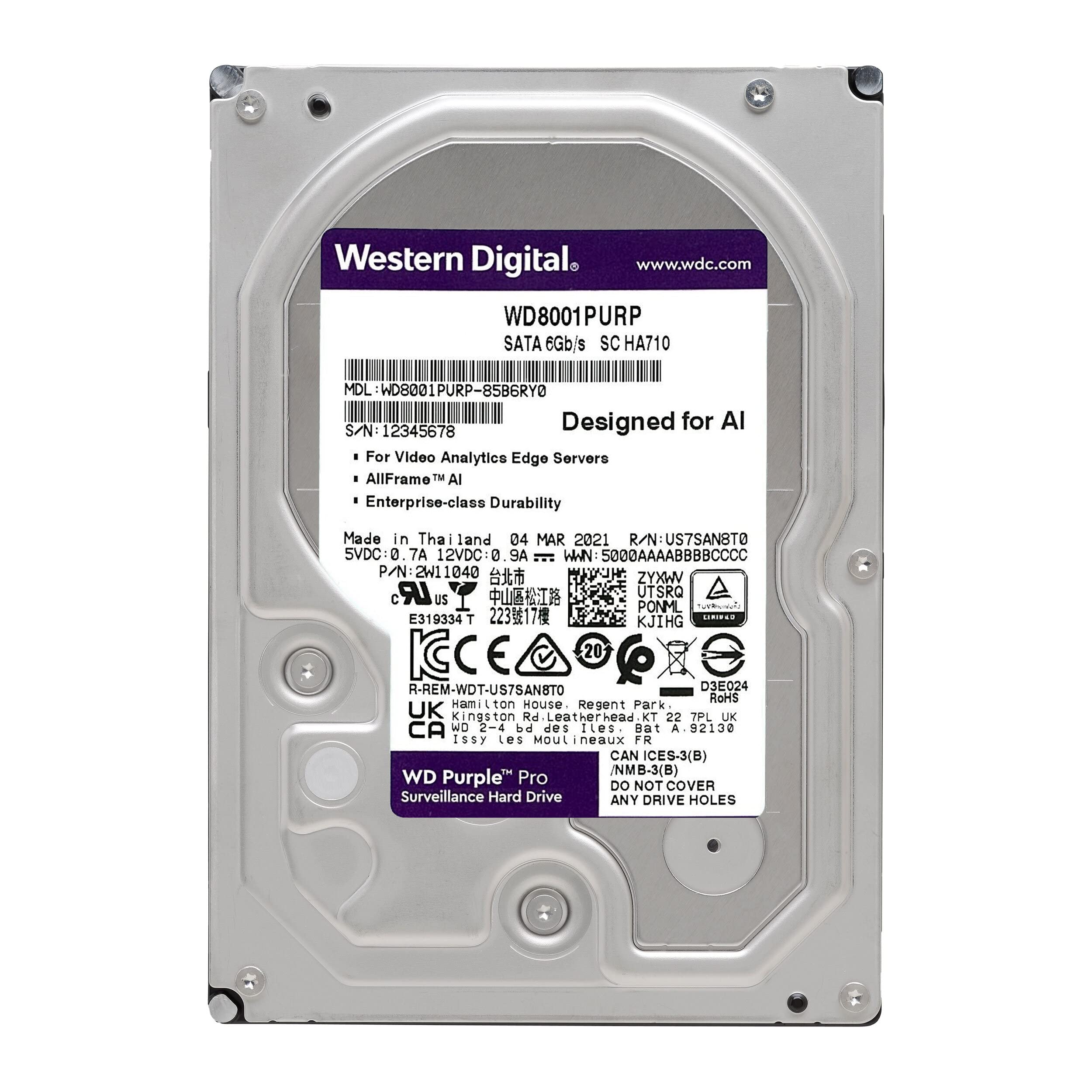 WD Purple Pro 12TB Hard Drive 3.5