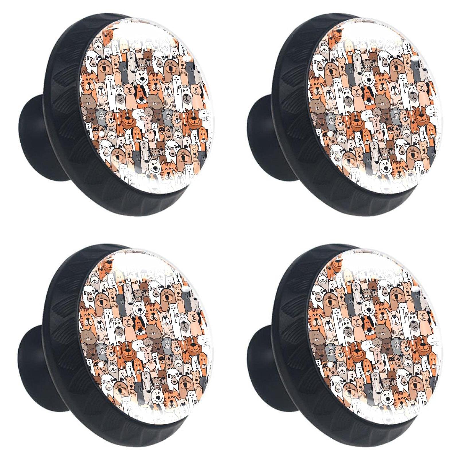Boutons de tiroir en cristal de 30 mm faciles à installer avec vis fournies