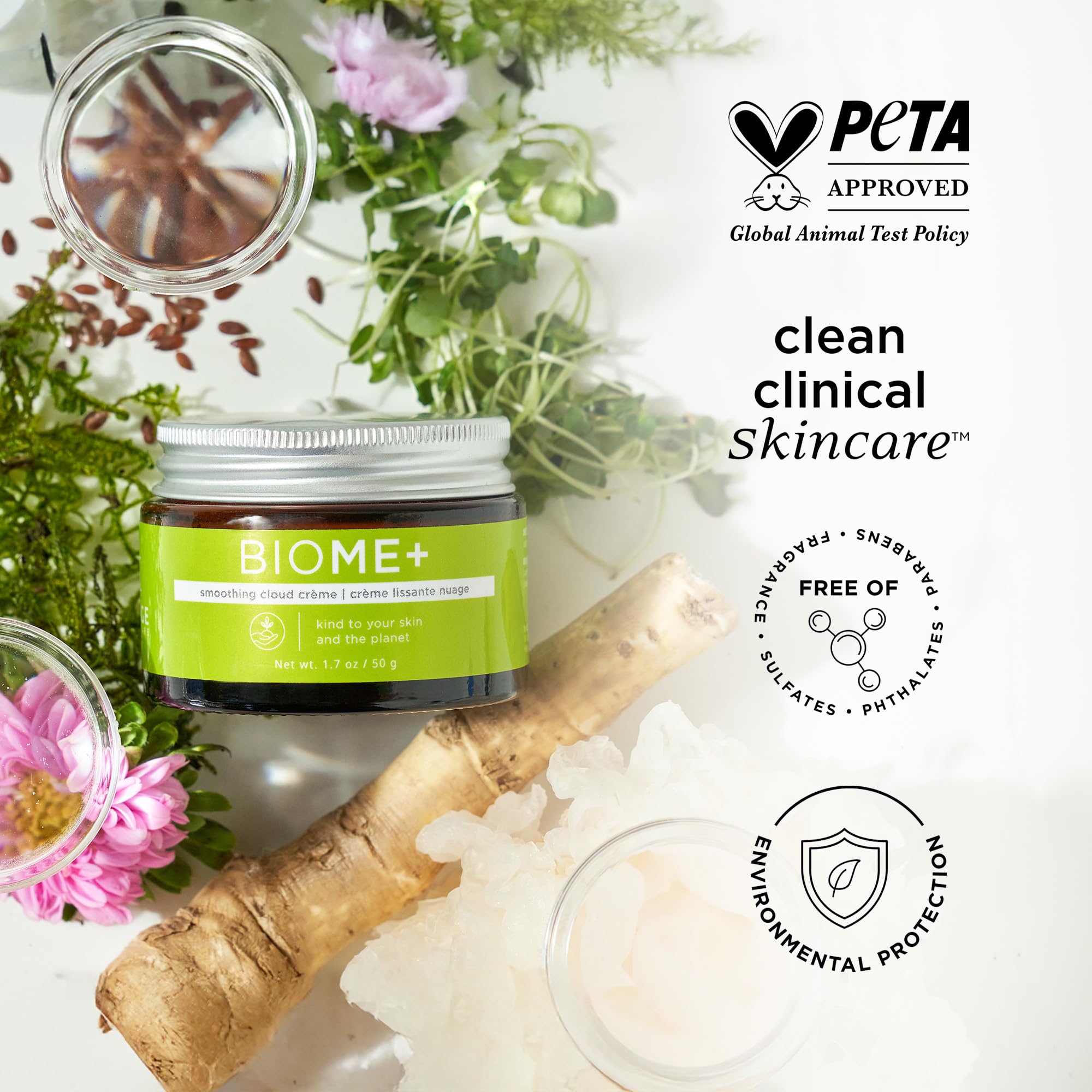 IMAGE Skincare, BIOME+ Smoothing Cloud Crème, Microbiome Friendly Face Night Cream, Supports Skin Moisture Barrier
