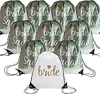 Vista 7 de Lady & Home - 10 bolsas con cordón para dama de honor, bolsa con cordón para despedida de soltera, regalo de despedida de soltera, color rosa