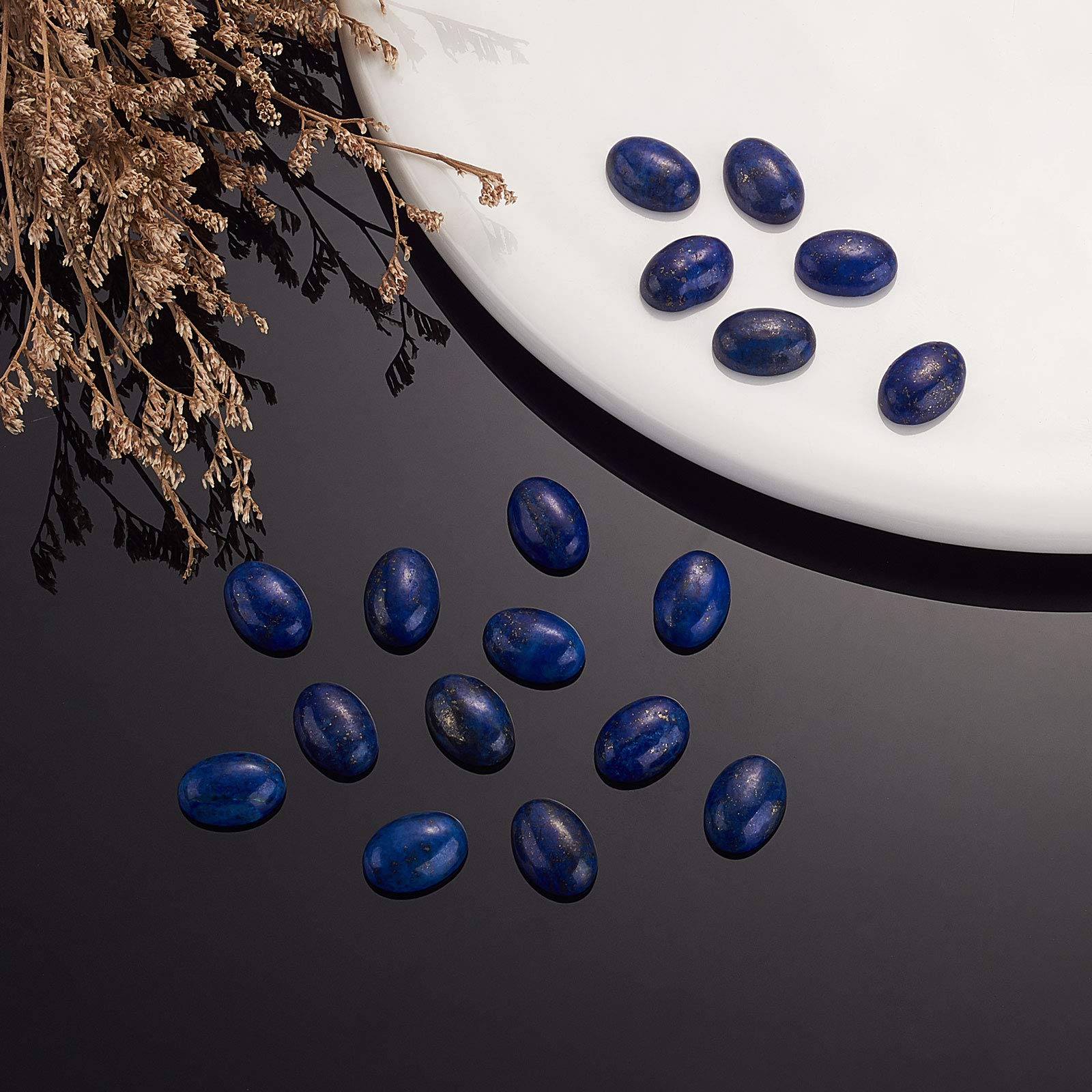 135 CT Natural Lapis Lazuli Oval Loose Cabochons Gemstone Lot 130 Pcs 5x7 MM