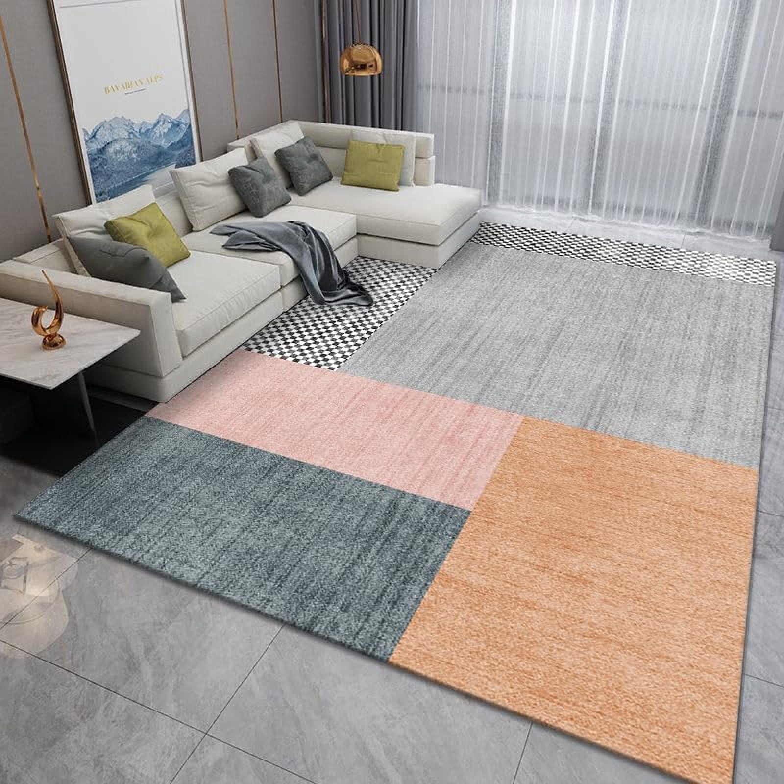 Tapis de salon géométrique moderne pour transformer votre chambre