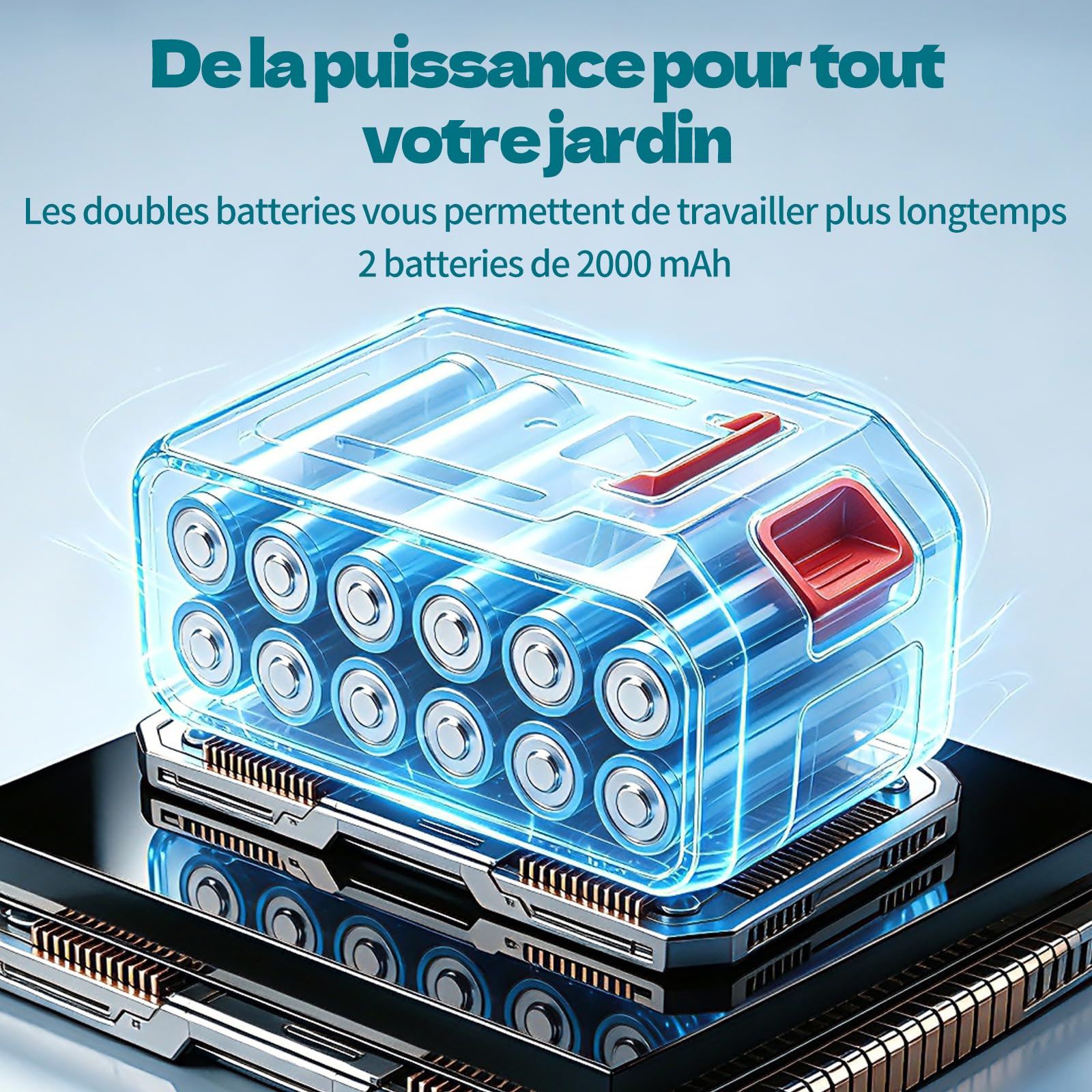 Bostar Motobineuse Électrique, Compatible avec Makita 18V Batterie Motocultor sans Fil, Bineuse Rotative 1,78kg avec Écran Numérique, 4 Lames Ø160mm, Profondeur 17cm, avec 2 Batteries 2000mAh