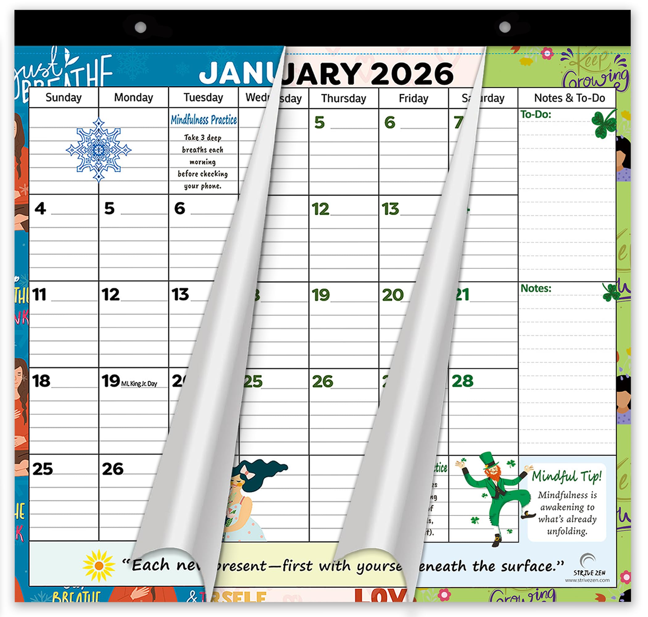 StriveZen Magnetic Fridge Calendar
