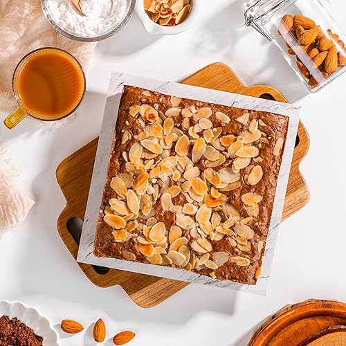 Miniatura 4 de HONGBAKE Sartén cuadrada para hornear, antiadherente, de 8 x 8 pulgadas, con agarres anchos, apto para lavavajillas, premium, gris oscuro