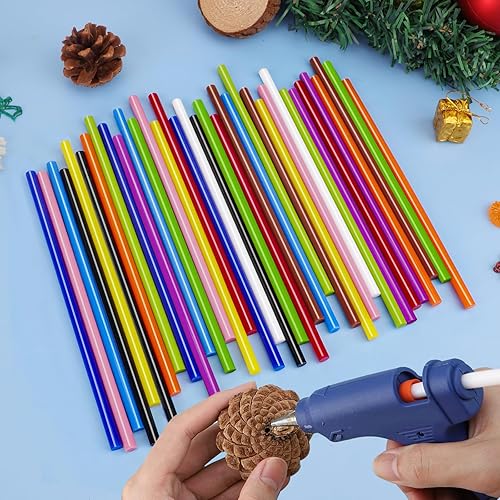 Miniatura 7 de ENPOINT Barras de pegamento caliente de colores, 8 pulgadas de largo x 0.27 pulgadas de diámetro para pistola de pegamento caliente, varillas de