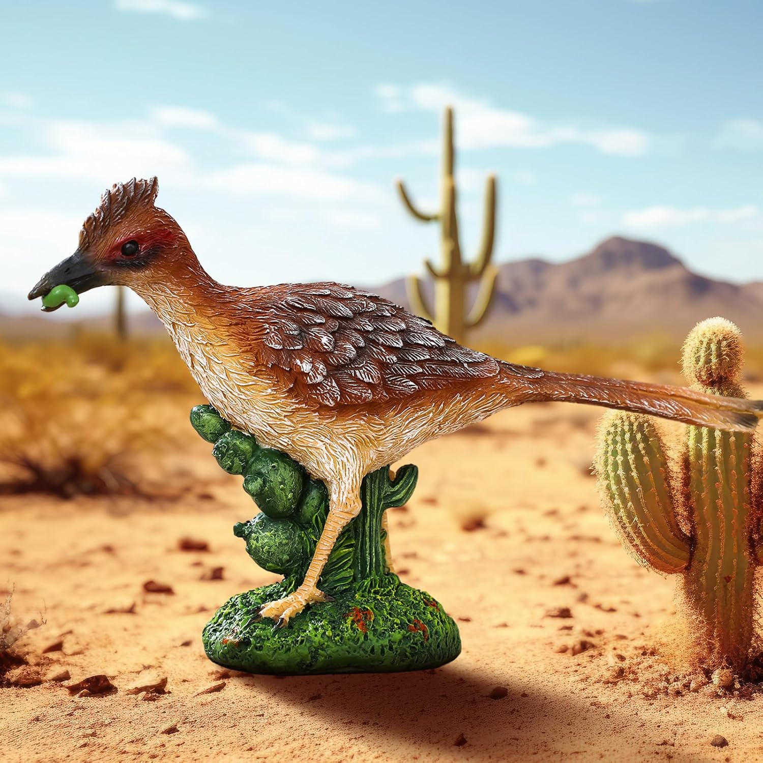 Chunful Roadrunner Statue Decor 10.2 Inches Southwest Roadrunner Garden Statues Outdoor Resin Garden Decor for Yard Patio Lawn Home Porch Birthday Gifts for Woman Mom