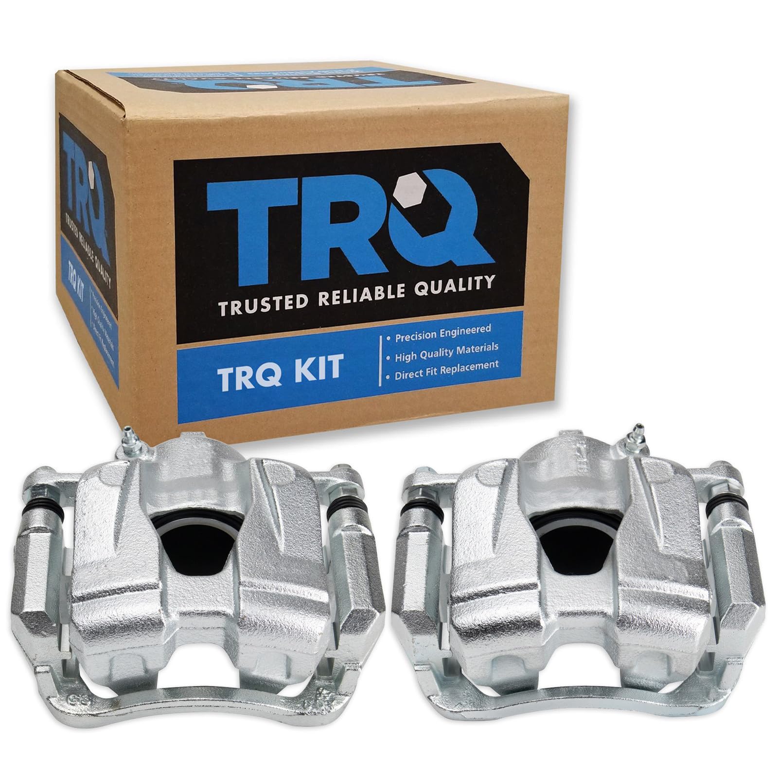 TRQ Front Driver and Passenger Side Brake Caliper Set Caliper Brackets
