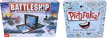 Hasbro Gaming Battleship Board Game Classic Strategy Game for Kids Ages 7 and Up, for 2 Players & Pictureka! Board Game for Family and Kids Ages 6 and...