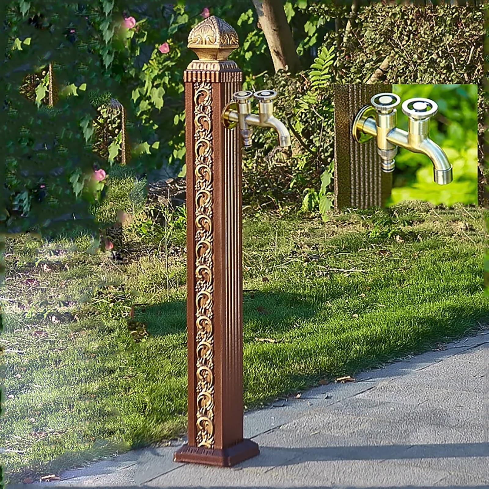 Robinet autoportant vertical colonne d'eau de jardin robuste et durable