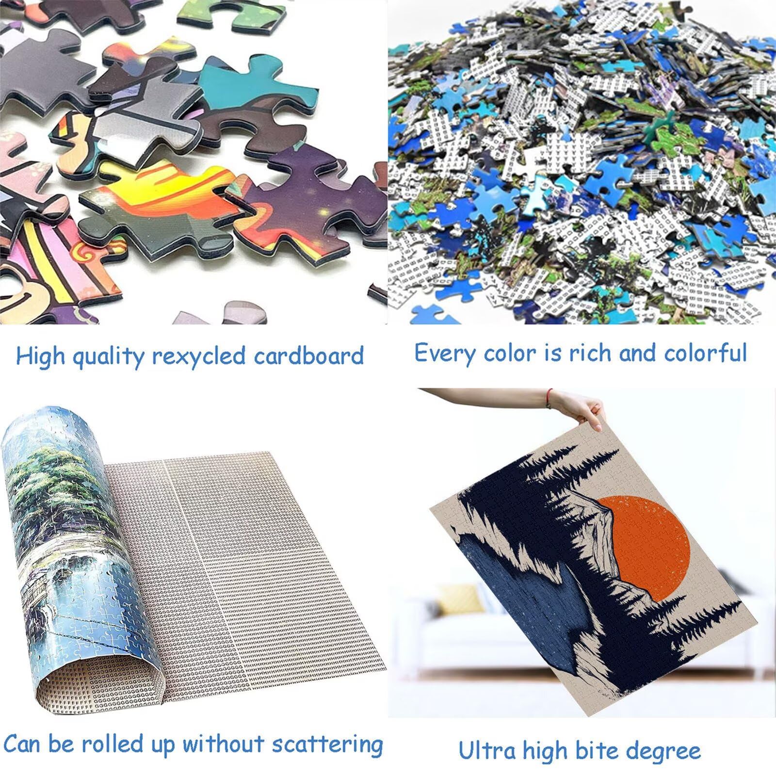 Puzzle 3000 elementów puzzle góry dla dorosłych księżyc 122 x 81 cm Unikalne rzemiosło klasyczne 3D drewniane układanka do rodzinnych gier aktywnych, układanka do samodzielnego wykonania nawet do