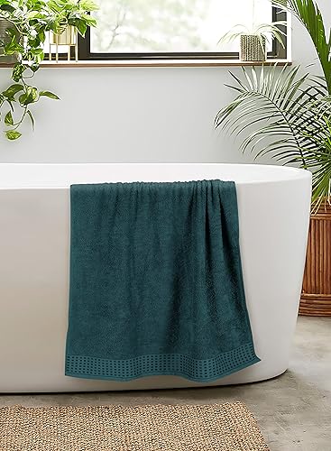 Miniatura 5 de GLAMBURG Juego de 2 toallas de baño de gran tamaño de 28 x 55 pulgadas, ultra suaves, altamente absorbentes, compactas, de secado rápido y ligeras,