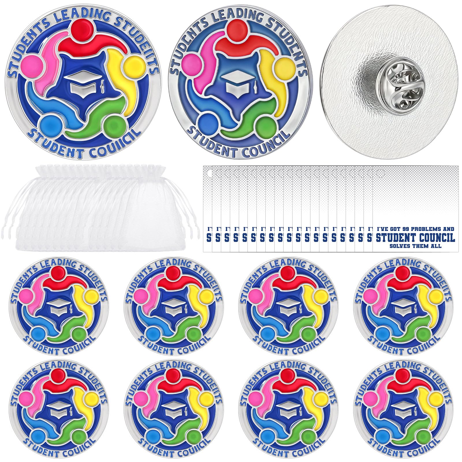 Liliaafar 30 Pcs Student Council Lapel Pins School Events Award Pins Gifts