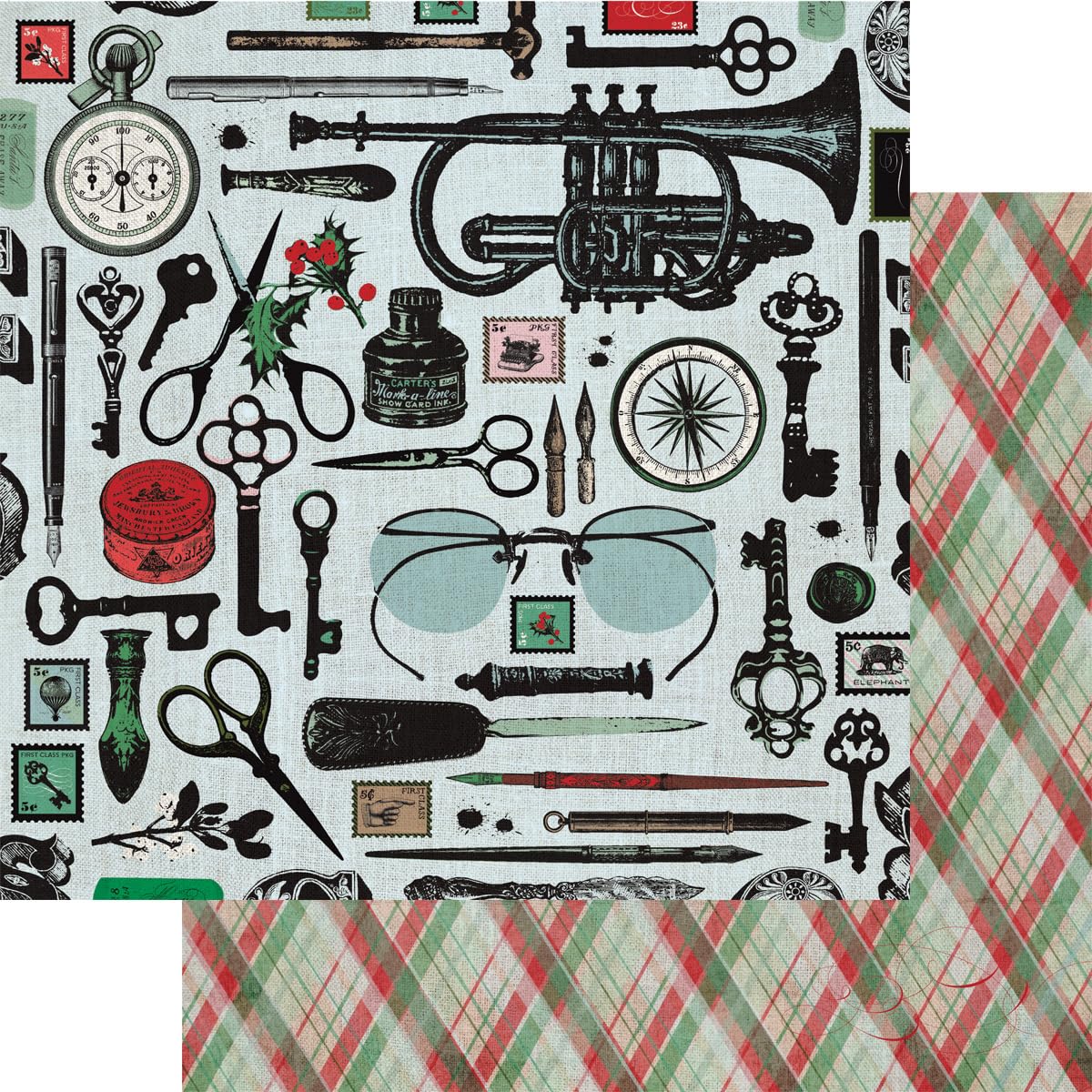 Zestaw do kolekcjonowania bieguna północnego, dwustronne papiery kartonowe 12 x 12, 67 sztuk z arkuszem naklejek, świąteczny scrapbooking