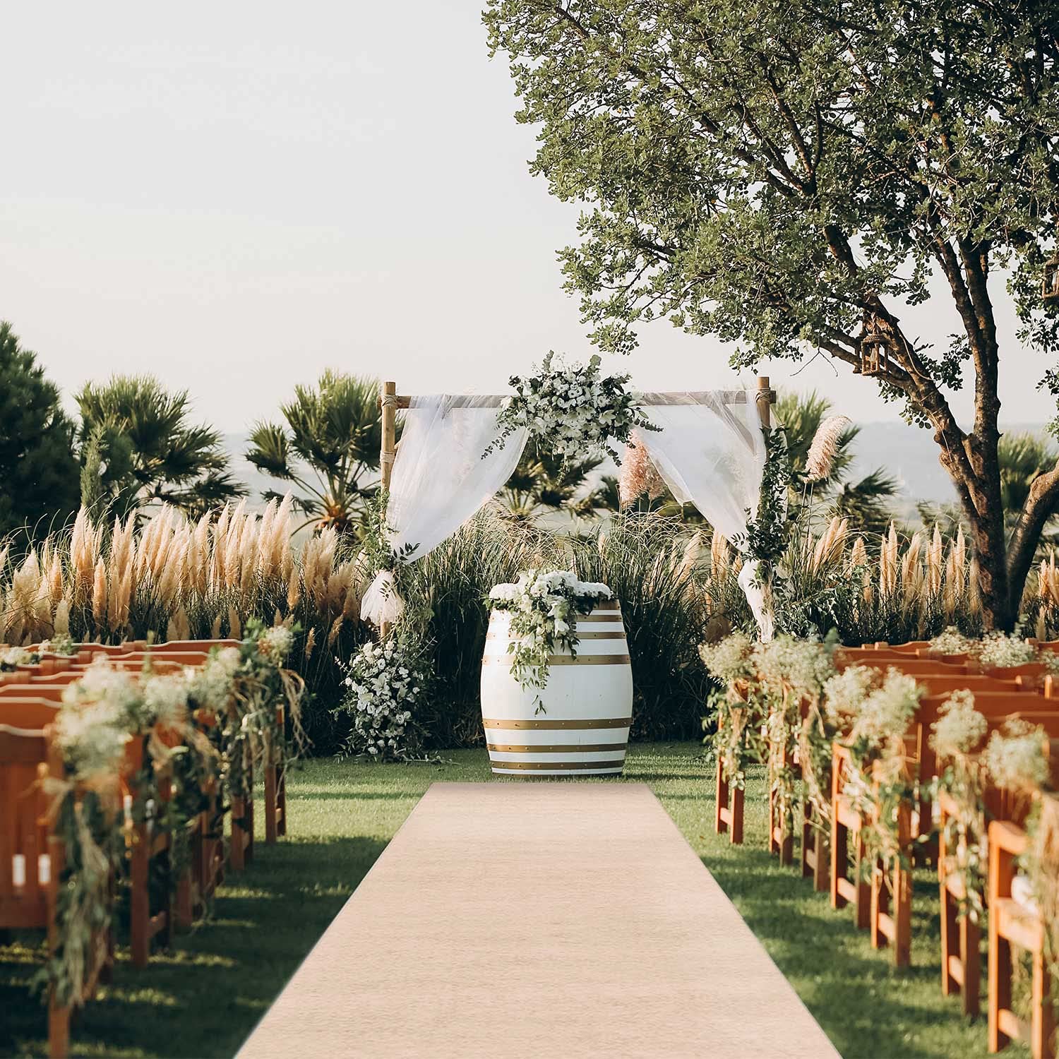 Passatoia Per Eventi OLIVO.shop - Tappeto 1x5mt Blu, Antiscivolo, Per Matrimoni E Fiere - Foto 4