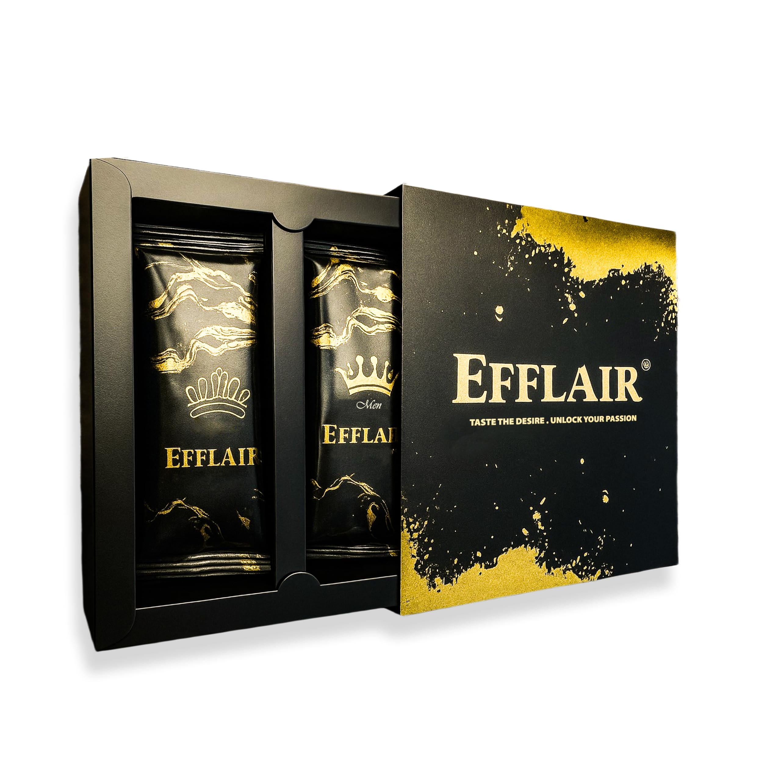 Efflair Premium Dark Chocolate for Men & Women | Mood Uplifting Indulgence with Natural Herbs | Romantic Gift | Gluten-Free & Vegan | 2x20g