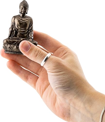 Miniatura 6 de Figura decorativa de Buda Shakyamuni de 3 pequeña Top Collection Resina con acabado en bronce