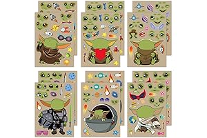 Make Your Own Baby Yoda Piñatas: 36 Pack Party Toy Stickers