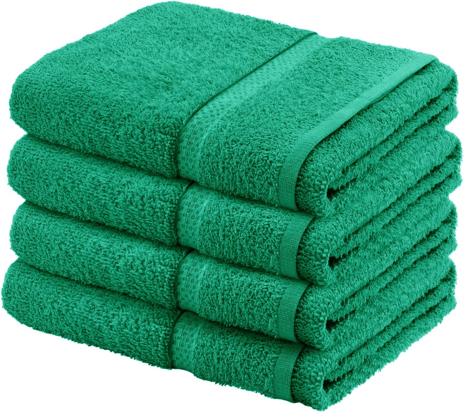 Luxury pack of 4 Bath sheets 100% cotton Towels Bath sheet supersoft quick dry extra large bath towels, Jade Green bathsheets for Bathroom, Hotel and Travel, Gym, Spa