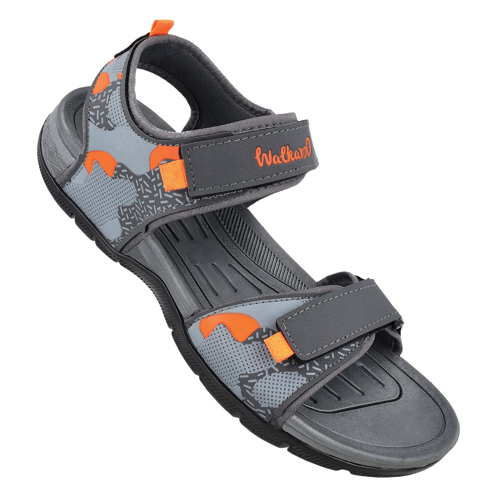 WALKAROO WC4432 Mens Casual and Regular Wear Fashion Sandals - Grey Orange (B0CSG6R18F) Amazon Price History, Amazon Price Tracker