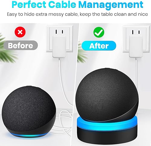 Miniatura 4 de Dot - Soporte de mesa de 4ª generación, soporte de escritorio ZUOLACO para punto de 4ª generación, soporte base con guía de luz, accesorios