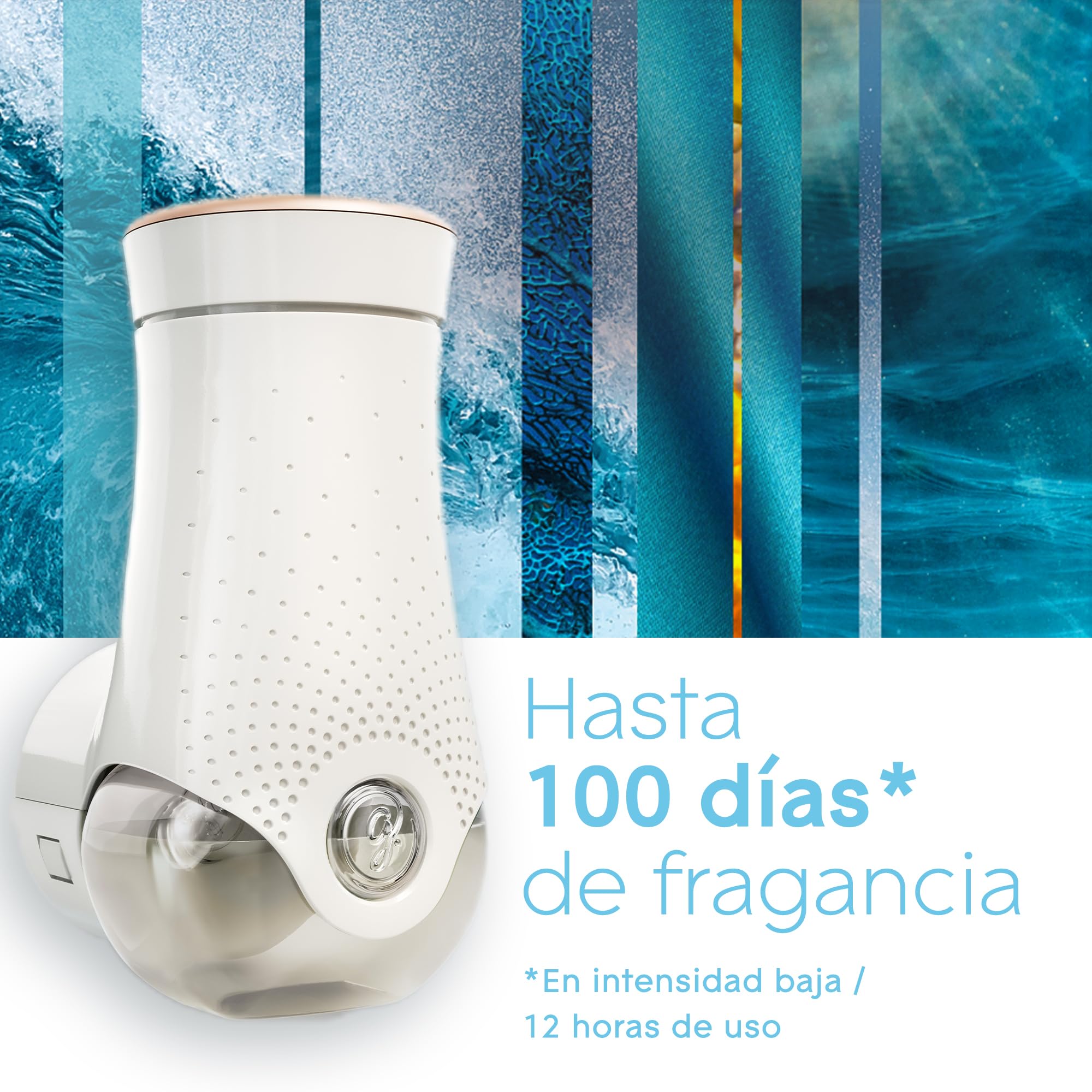 Glade Ambientador Eléctrico Líquido Regulable Sensual Sandalwood & Jasmine, Dura Hasta 120 Días, con Aceites Esenciales, 1 Recambio