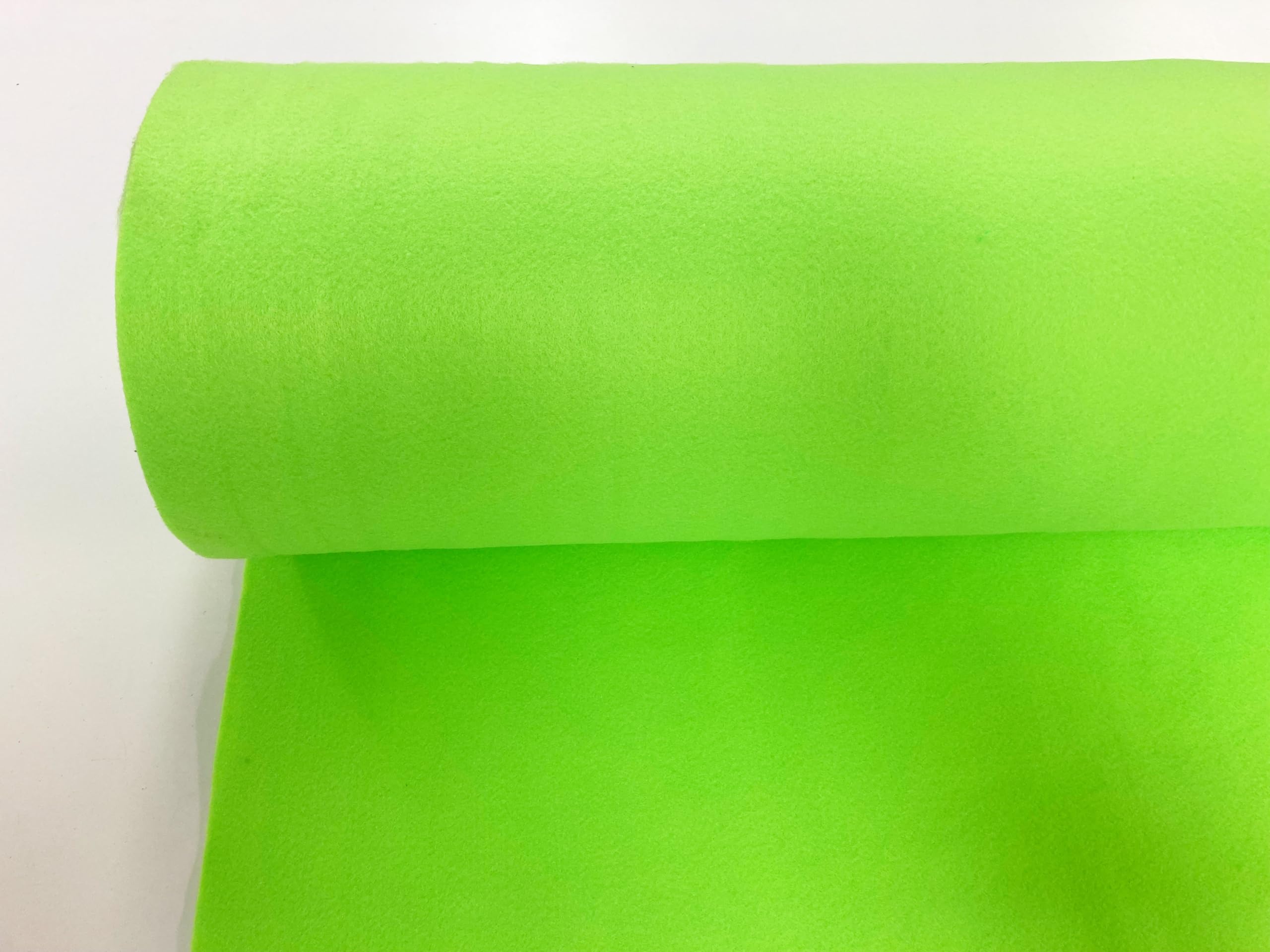 Felt Fabric Plain Colour Polyester 3 Different Sizes: A4 Sheets/Half metre/Metre 90cm Wide (Fluorecent Green, 6 x A4 Sheets) — image 1