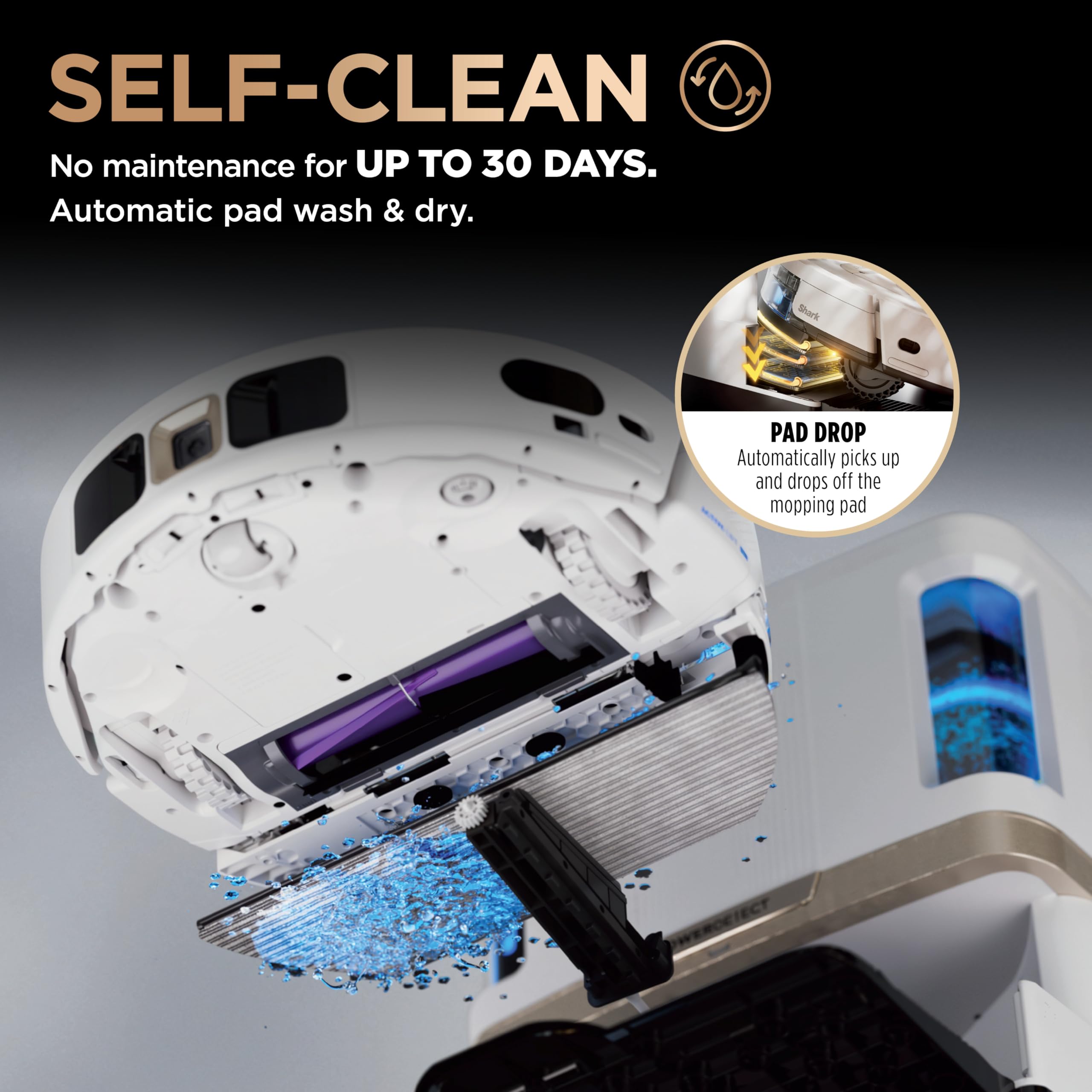 Shark PowerDetect 2-in-1 Robot Vacuum & Mop, White, AV2800ZE view 6