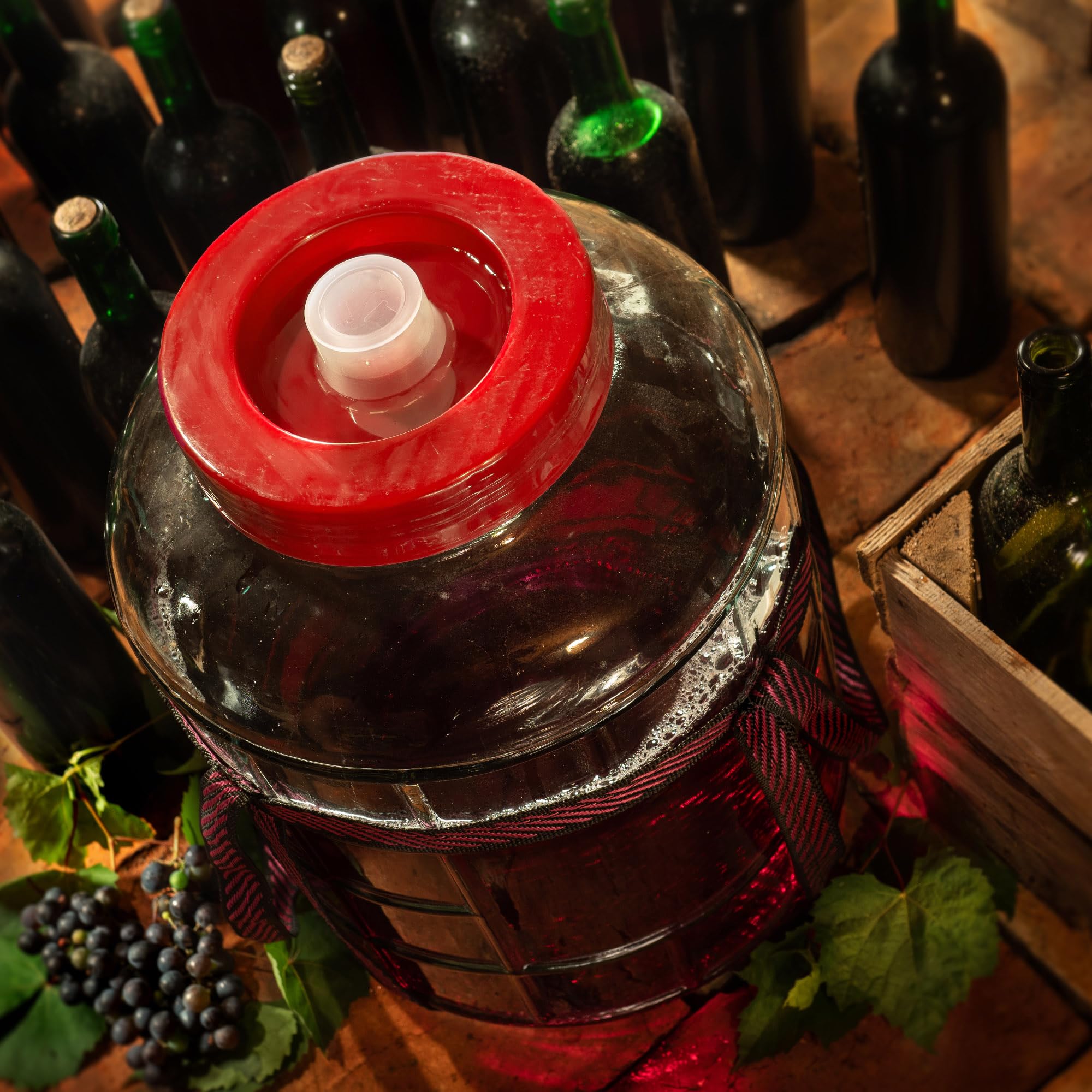 KADAX Grand Bocal de Fermentation en Verre avec Couvercle, Contenant Spacieux pour la Préservation des Aliments et Le Stockage du Vin (30L)