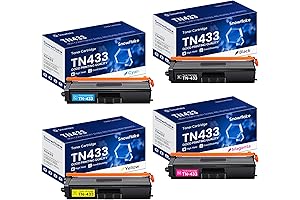 Brother MFC L8900CDW Toner - 4 Pack TN433 TN-433 Toner Cartridge Set