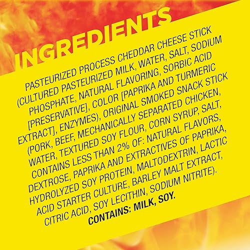 Miniatura 3 de Slim Jim Original 'N Cheese - Palito de carne ahumada, fácil de llevar, para la escuela, el trabajo y los viajes, aperitivos de carne de 0.9 onzas,