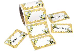 Bumble Bee Name Tags (100Ct) - Spelling Bee Decorations