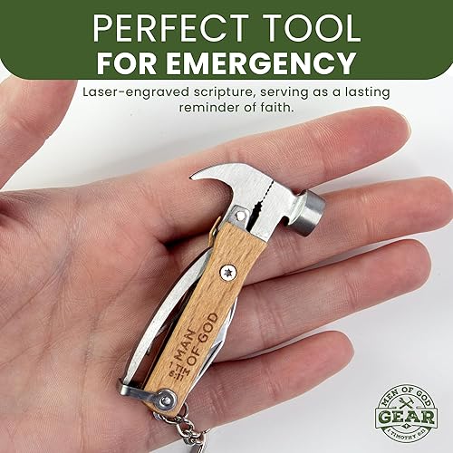 Miniatura 3 de Llavero de martillo 5 en 1 multiherramienta  Grabado con láser, Escritura 1 Tim 611  Alicates de llavero multiherramienta con cuchilla, abridor,
