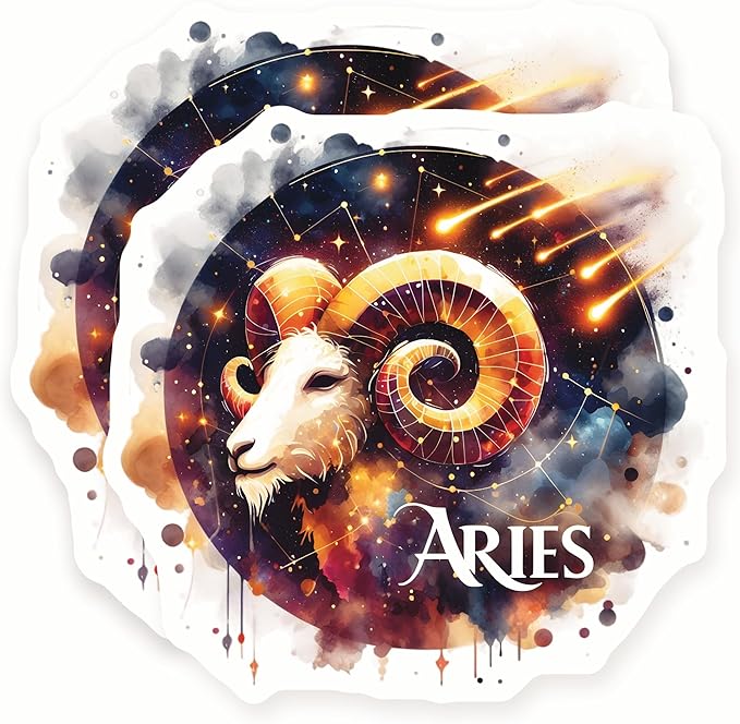 Aries Stickers - Zodiac Sign - Astrology Stickers - Ram Sticker - 2 Pack - 5