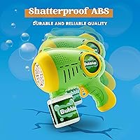 Vista 3 de Joyin - 2 pistolas de burbujas para niños con 4 botellas de solución, máquina automática de burbujas con 8 agujeros para niños, adultos, juguetes