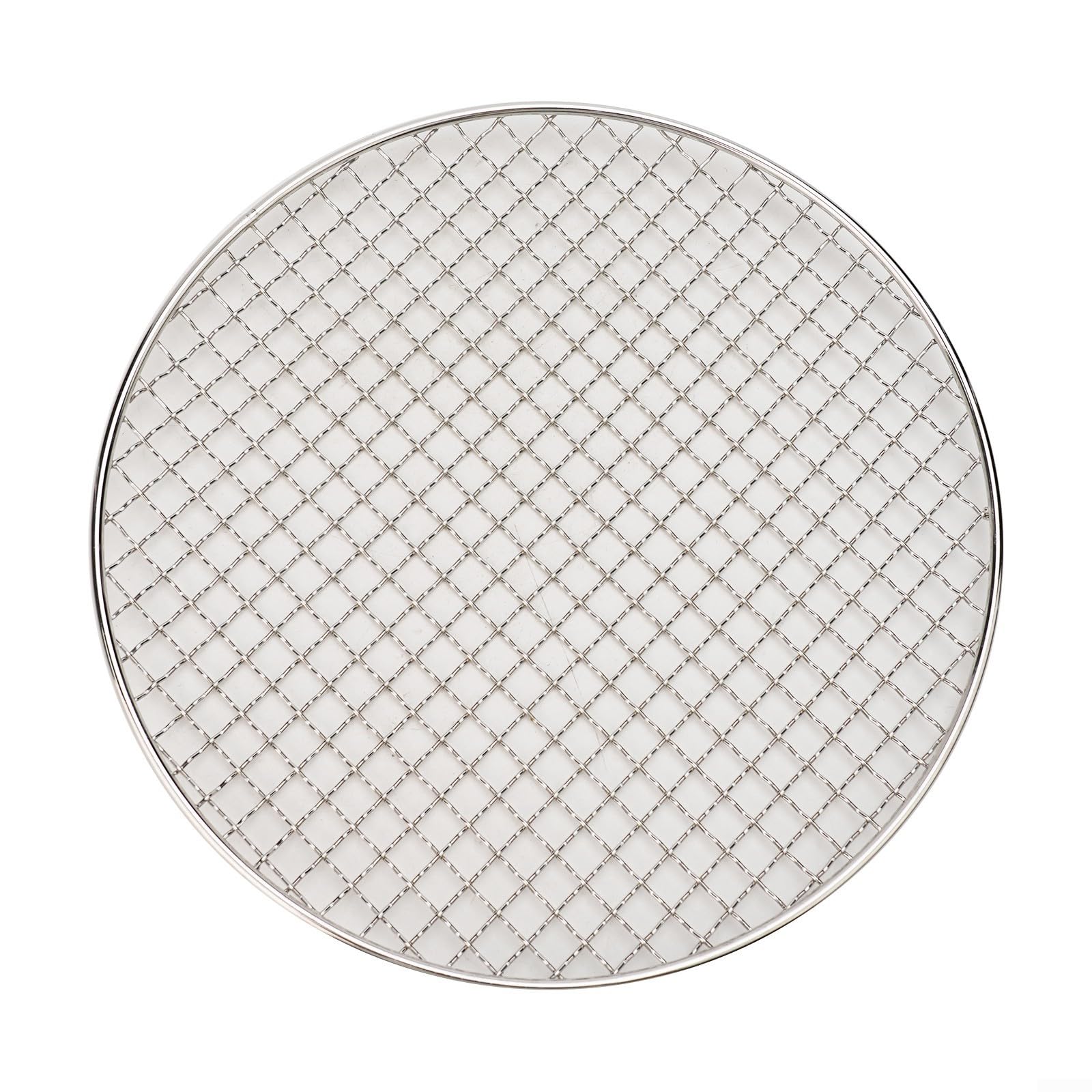 Stainless Steel Round BBQ Grill Grate Camping Cooking Grid Net Barbecue Rack Outdoor Picnic Baking Tray Replacement Mesh Wire Platform for Charcoal Gas Grills(30.5cm)