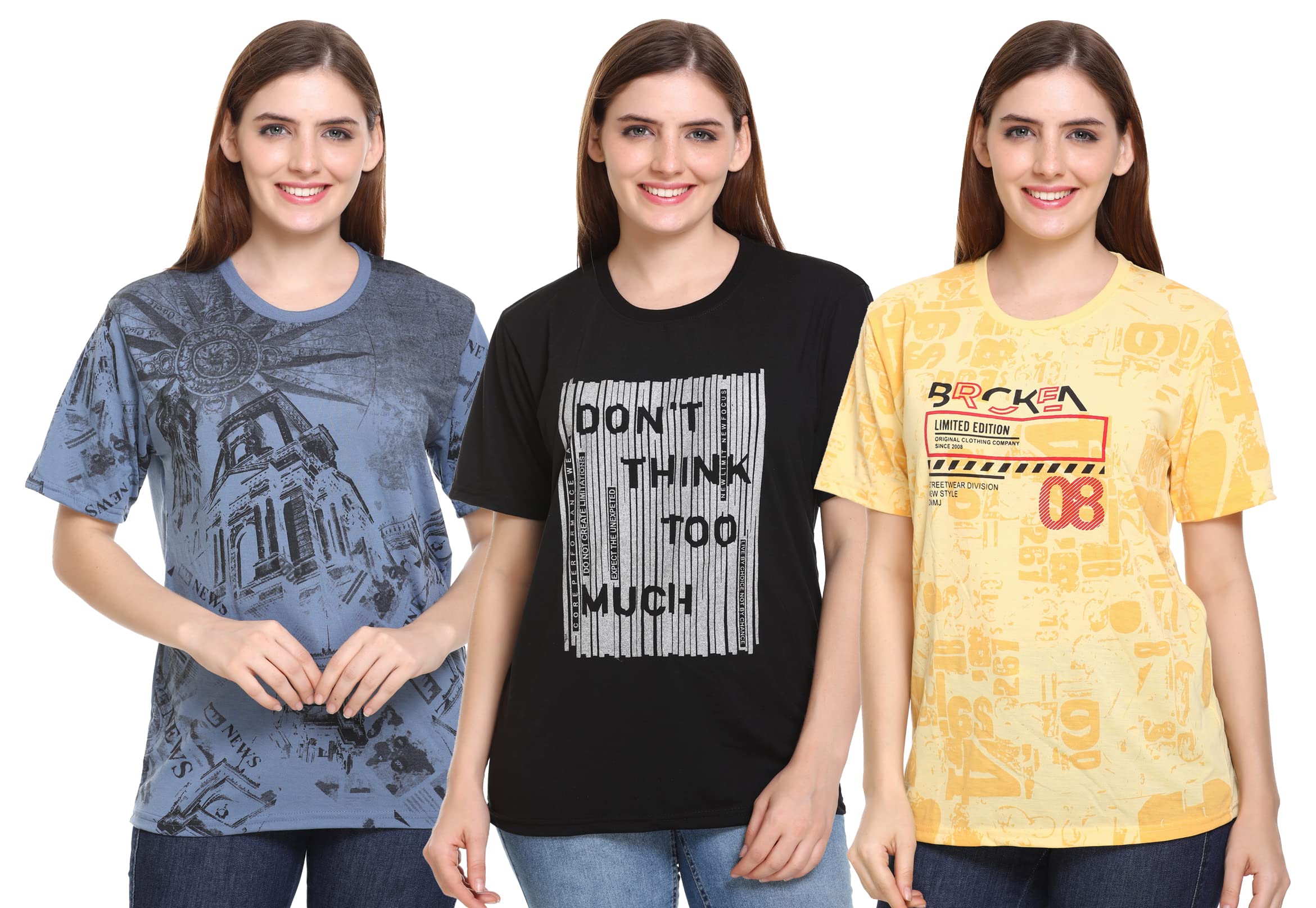 Women T-Shirt(N704WF3_$P_Pack of 3)